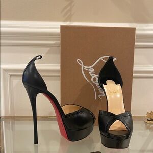 Christian Louboutin Black Very Cathy 120 Stiletto Heels